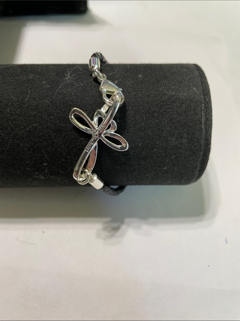 Silver Cross Dragonfly Bracelet - 6/27/6.  7”